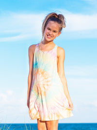 Nikita Tie Dye Rainbow Swim Coverup Dress