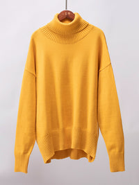 Turtleneck Long Sleeve Sweater Trendsi