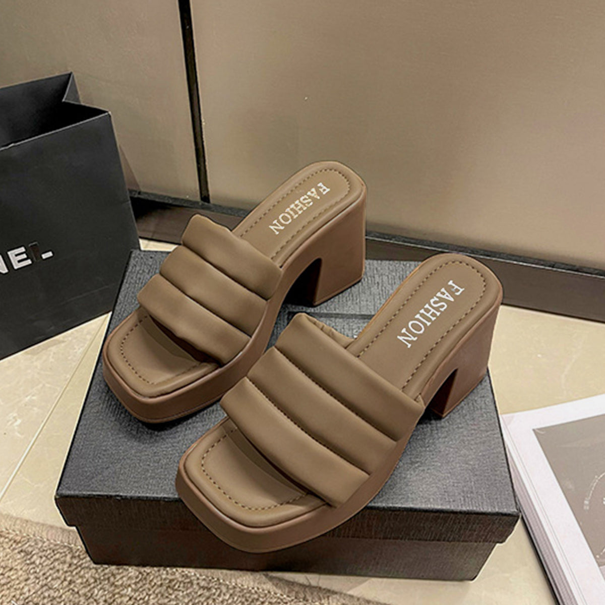 Open Toe Block Heel Sandals Trendsi