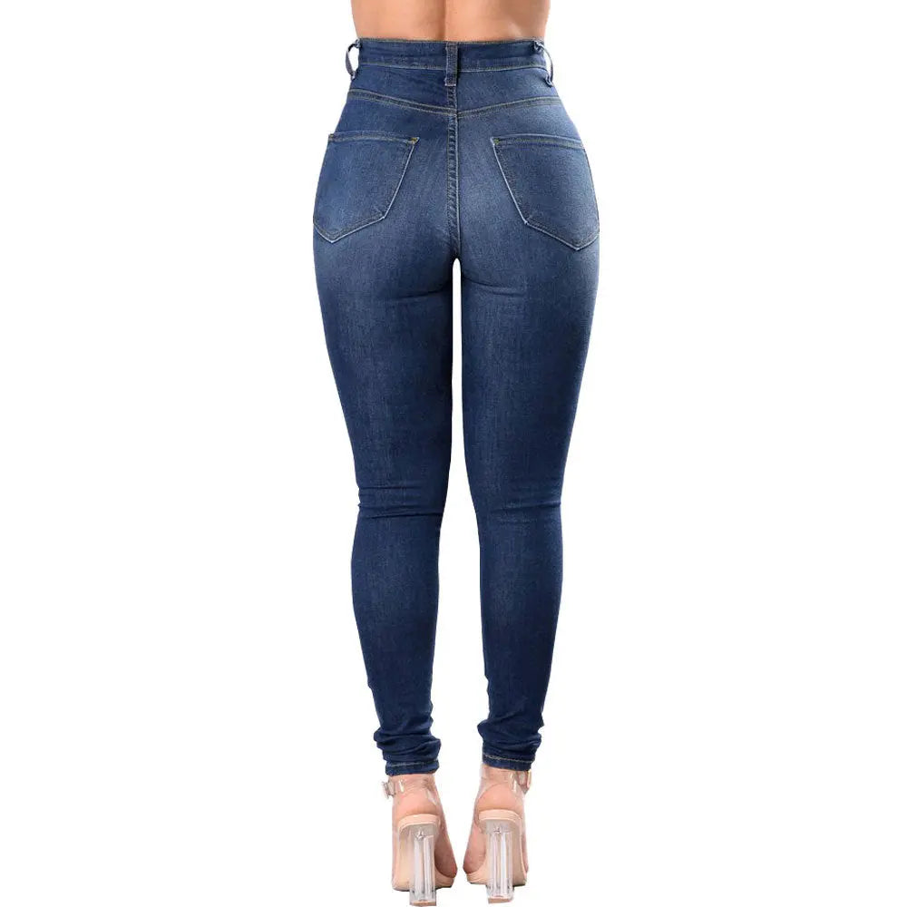 Women's ripped jeans pants Spocket