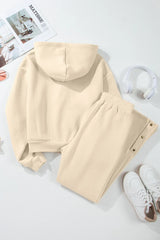 Long Sleeve Hooded Top and Pants Active Set Trendsi