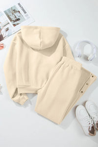 Long Sleeve Hooded Top and Pants Active Set Trendsi