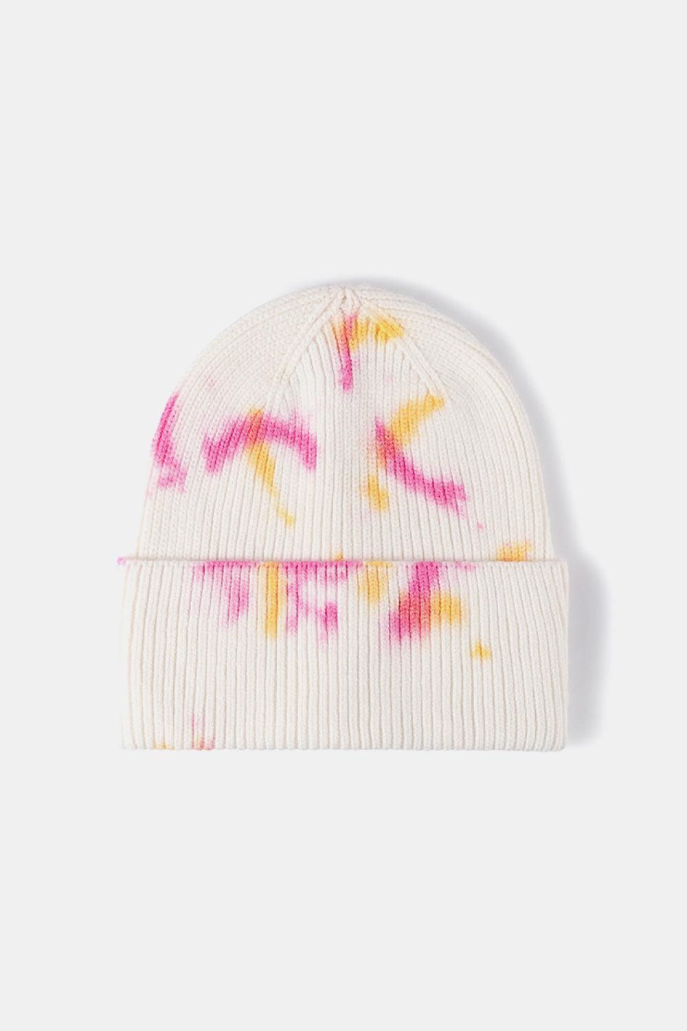 Tie-Dye Cuffed Rib-Knit Beanie Hat Trendsi