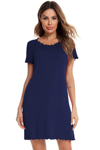 Round Neck Short Sleeve Lounge Dress Trendsi