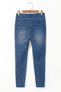 High Waist Skinny Jeans Trendsi