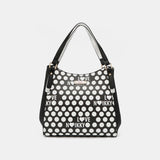 Nicole Lee USA Contrast Polka Dot Handbag Trendsi