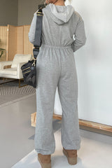 Full Size Drawstring Long Sleeve Jumpsuit Trendsi