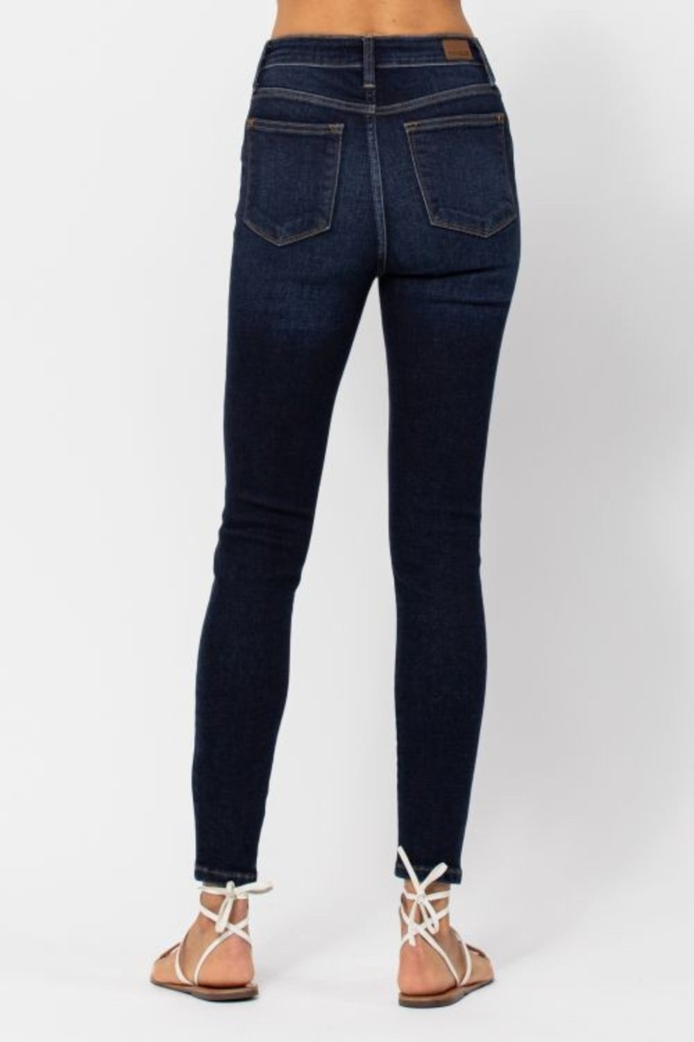 Judy Blue Full Size High Waist Handsand Skinny Jeans Trendsi