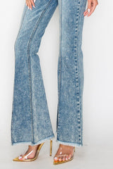 HIGH RISE SUPER STRETCH FLARE W/SEAMED FRONT JEANS