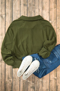 Half Zip Long Sleeve Sweatshirt Trendsi