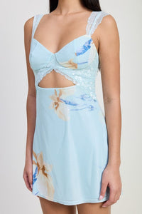 MINI LACE CONTRAST DRESS
