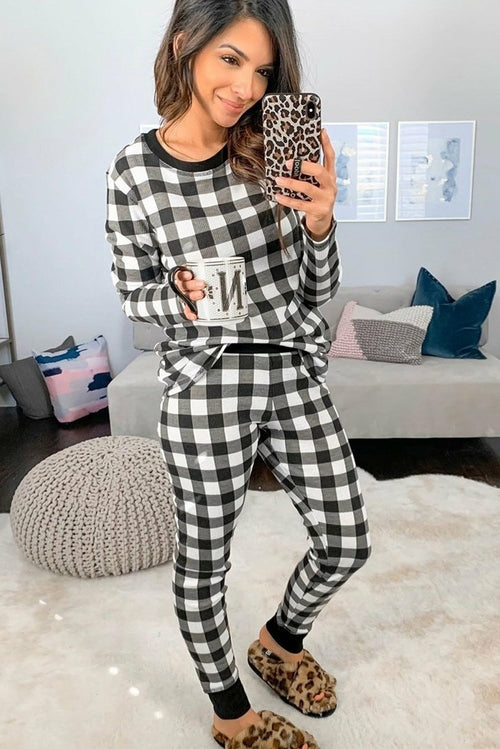 Plaid Two Pieces Loungewear Jade