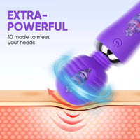 Vibrator Wand, Powerful and Quiet Bullet Vibrator, G Spot Vibrator for Women, Sex Toys for Women, Adult Toys with 10 Vibration Modes, Purple