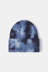 Tie-Dye Cuffed Rib-Knit Beanie Hat Trendsi