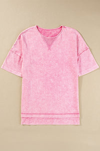 Round Neck Half Sleeve T-Shirt Trendsi