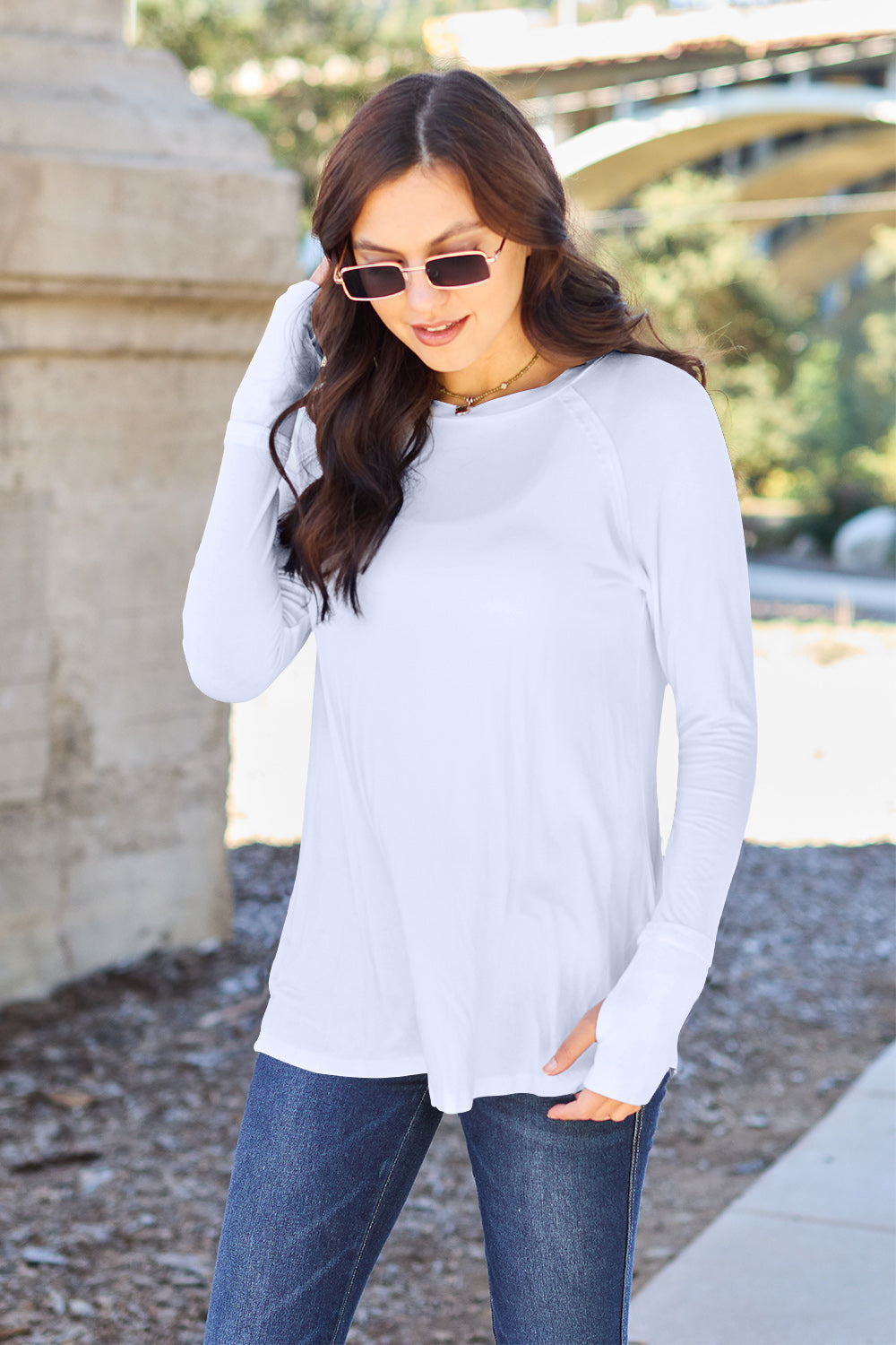 Basic Bae Full Size Round Neck Long Sleeve T-Shirt Trendsi