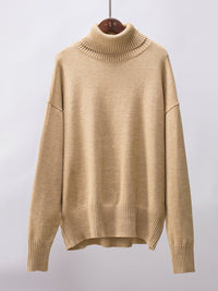 Turtleneck Long Sleeve Sweater Trendsi