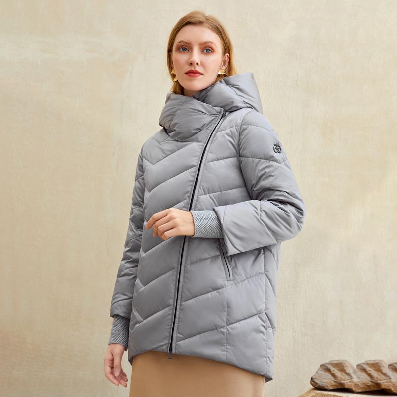 Hooded women winter coat Cotton warm parkas coat female Elegant causal Jade