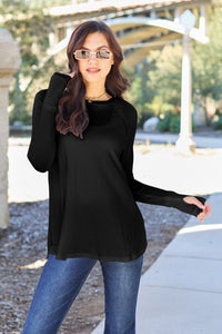 Basic Bae Full Size Round Neck Long Sleeve T-Shirt Trendsi