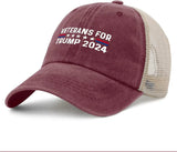 Trump 2024 Rocker Hat Warrior for Trump 2024 Hat Rocker Hat Women Trendy Mesh Cap for Summer