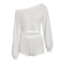 White two piece set elegant female romper Spring loose red