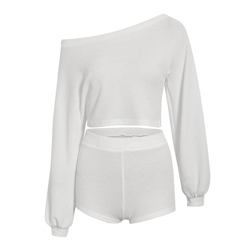 White two piece set elegant female romper Spring loose red