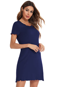 Round Neck Short Sleeve Lounge Dress Trendsi