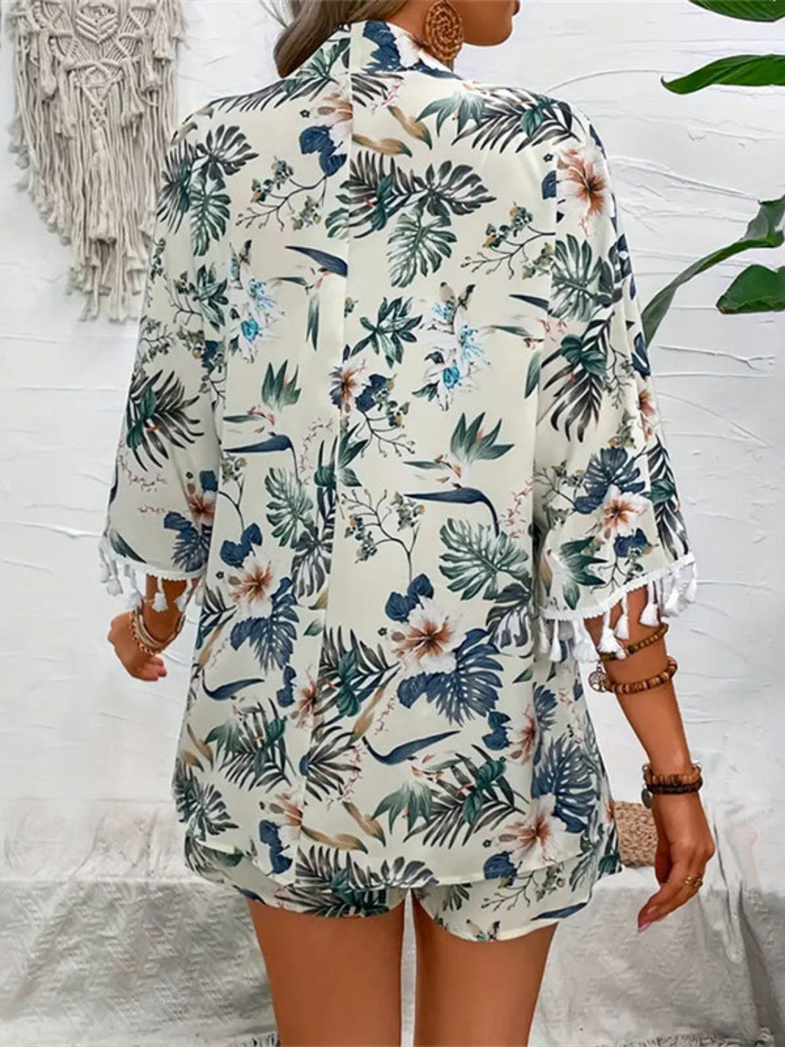 Printed Half Sleeve Top and Shorts Set Trendsi