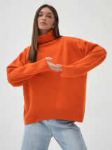 Turtleneck Long Sleeve Sweater Trendsi