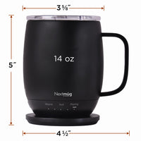 Nextmug - Temperature-Controlled, Self-Heating Coffee Mug (Black - 14 oz.) Nextmug by Nextboom