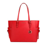 Michael Kors Gilly Large Jet Set Drawstring Top Zip Tote (Bright Red) Michael Michael Kors