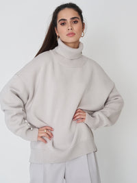 Turtleneck Long Sleeve Sweater Trendsi