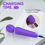 Vibrator Wand, Powerful and Quiet Bullet Vibrator, G Spot Vibrator for Women, Sex Toys for Women, Adult Toys with 10 Vibration Modes, Purple