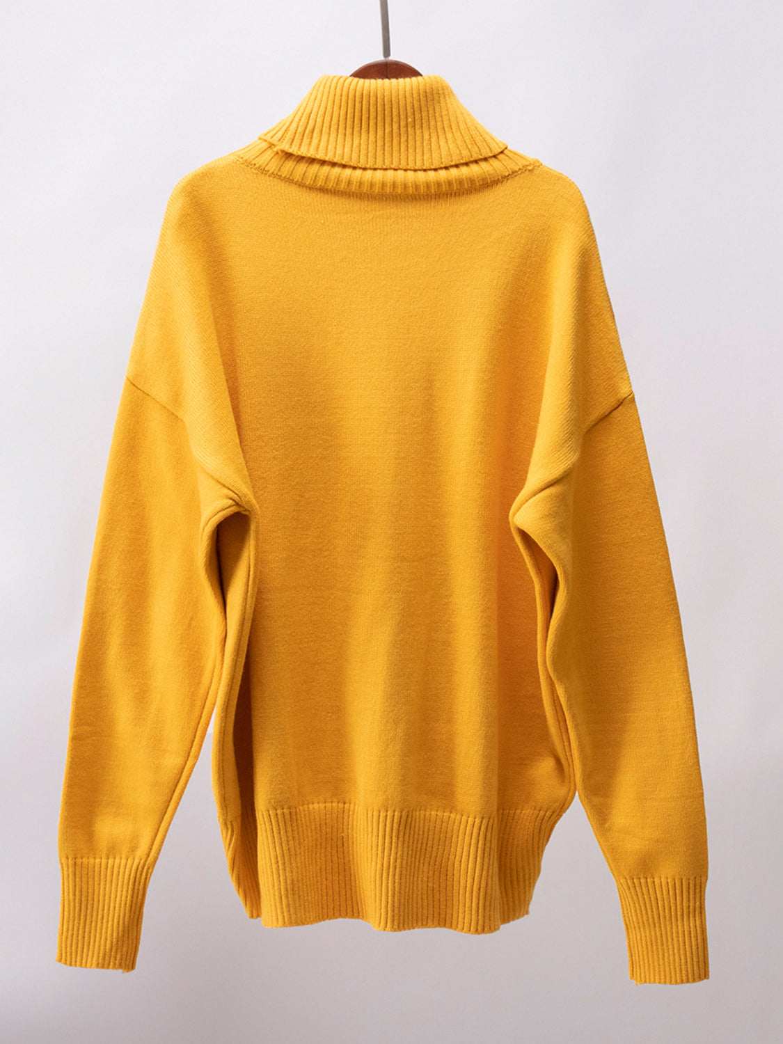 Turtleneck Long Sleeve Sweater Trendsi