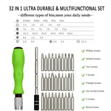 32 in 1 Multifunctional Screwdriver Set Mini Small Screwdriver Torx Phillips Magnetic Screw Driver Bit Portable Repair Tool Kit