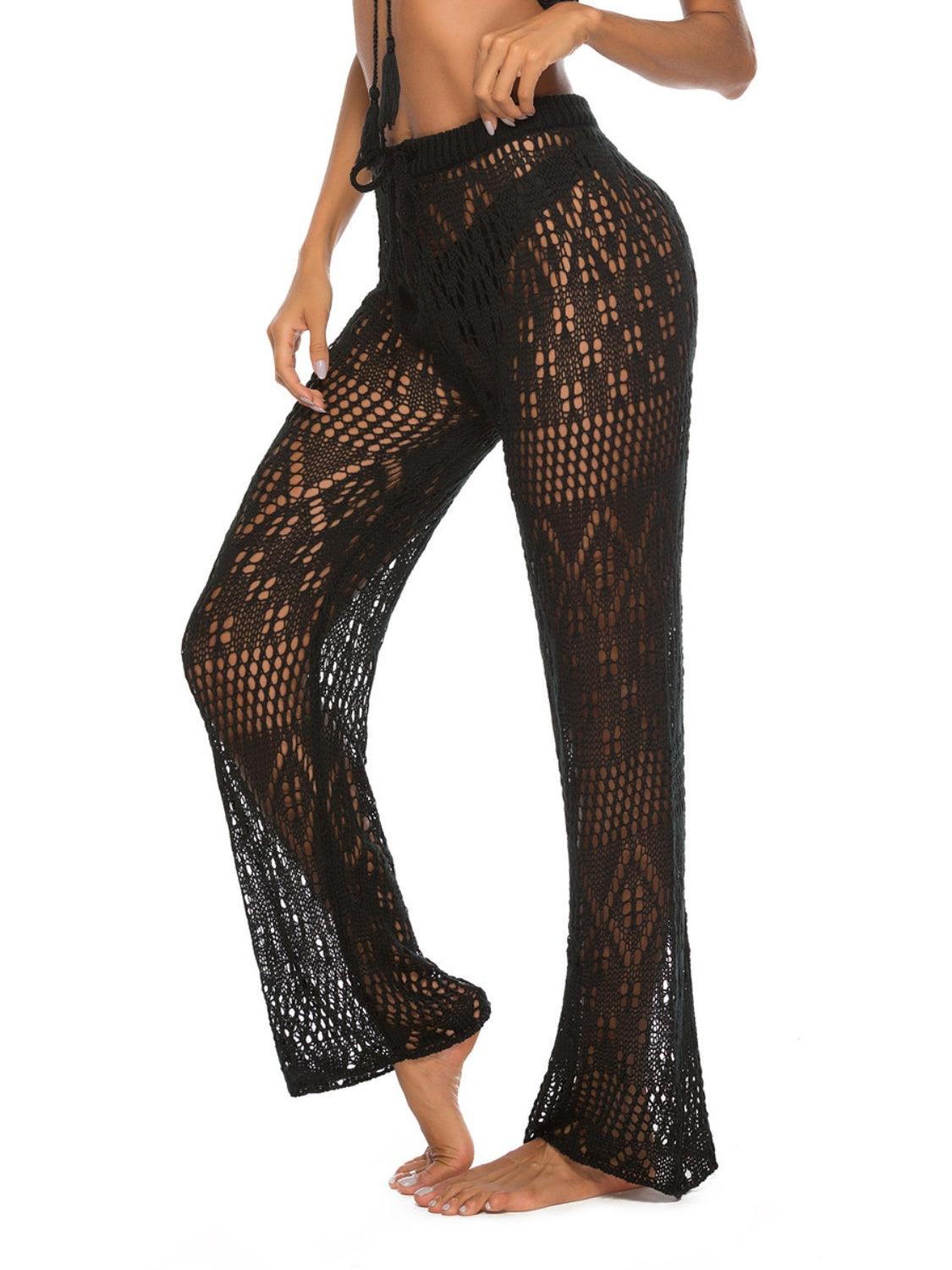 Cutout Straight Swim Pants Trendsi