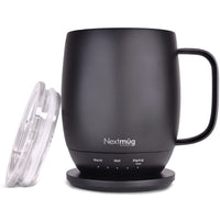 Nextmug - Temperature-Controlled, Self-Heating Coffee Mug (Black - 14 oz.) Nextmug by Nextboom