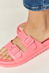 Legend Double Buckle Open Toe Sandals Trendsi