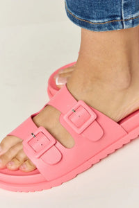 Legend Double Buckle Open Toe Sandals Trendsi