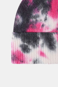 Tie-Dye Cuffed Rib-Knit Beanie Hat Trendsi