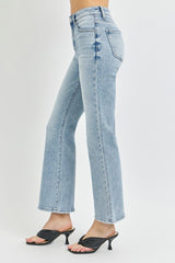 RISEN Full Size High Rise Ankle Flare Jeans Trendsi