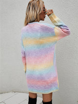 Angel Wings Full Size Pocketed Open Front Gradient Cardigan Trendsi