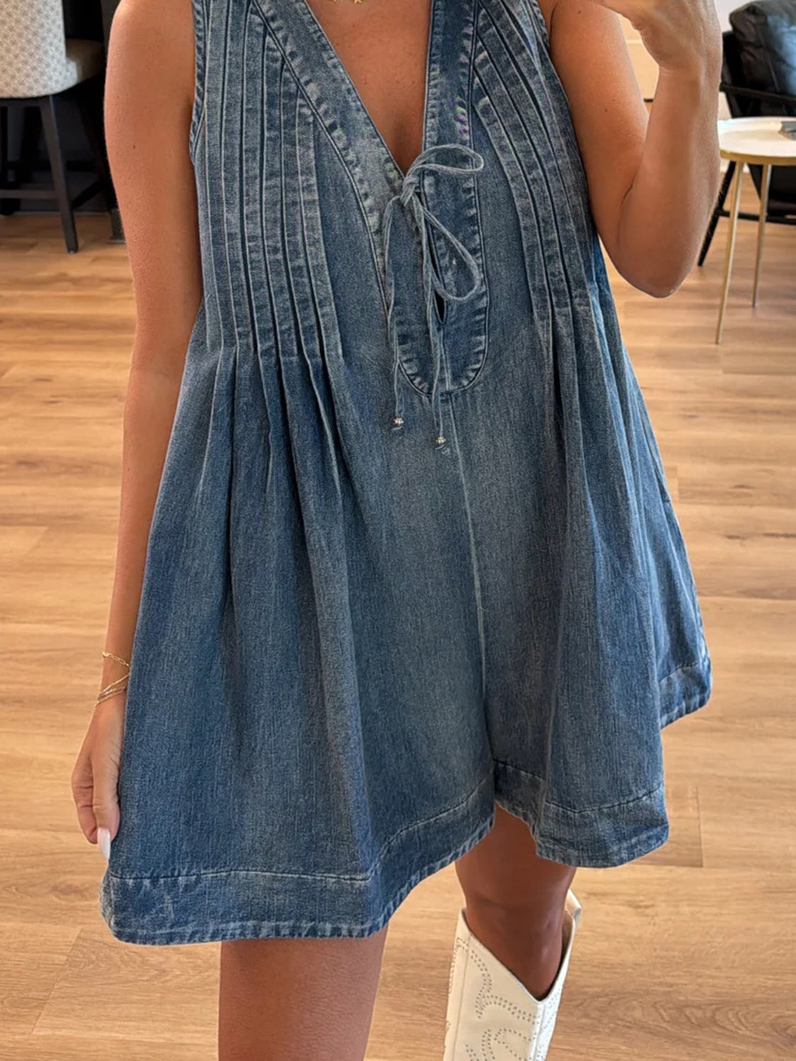 Tied Romper with Pockets Trendsi