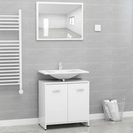 Bathroom Furniture Set White Chipboard Emerald Ares