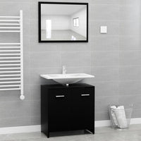 Bathroom Furniture Set White Chipboard Emerald Ares