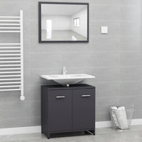 Bathroom Furniture Set White Chipboard Emerald Ares