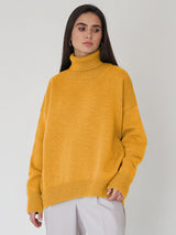 Turtleneck Long Sleeve Sweater Trendsi