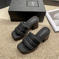 Open Toe Block Heel Sandals Trendsi