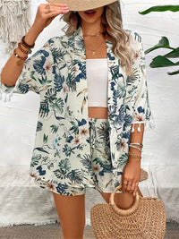 Printed Half Sleeve Top and Shorts Set Trendsi