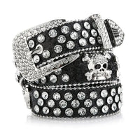 Skull Buckle Belts Women Pu-leather Gothic Y2k Girls Belt for Jeans Men InSpaceX Fashion